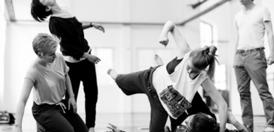 Tänzer bei Choreografie